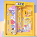 Metal pencil box and stationery set for kids, includes sharpener and erasers