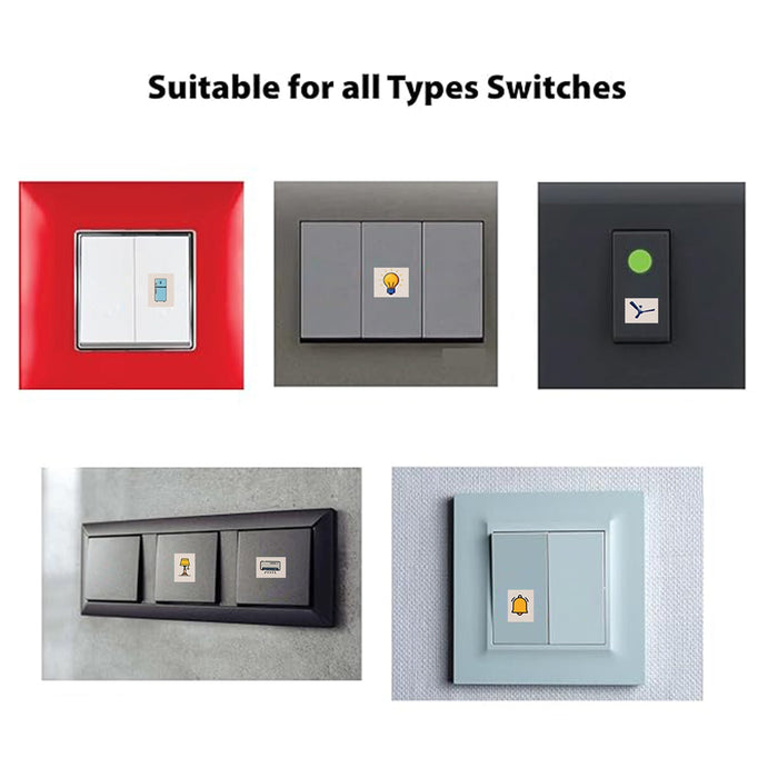 Pack of 10 Sheet Smart Switch Icon Sticker Sheet (10 Sheet, multi Icons) by Your Brand