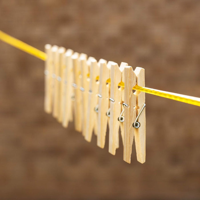 Heavy Duty Bamboo Wooden Cloth Clips / Pegs (10 Pcs Set) by Your Brand