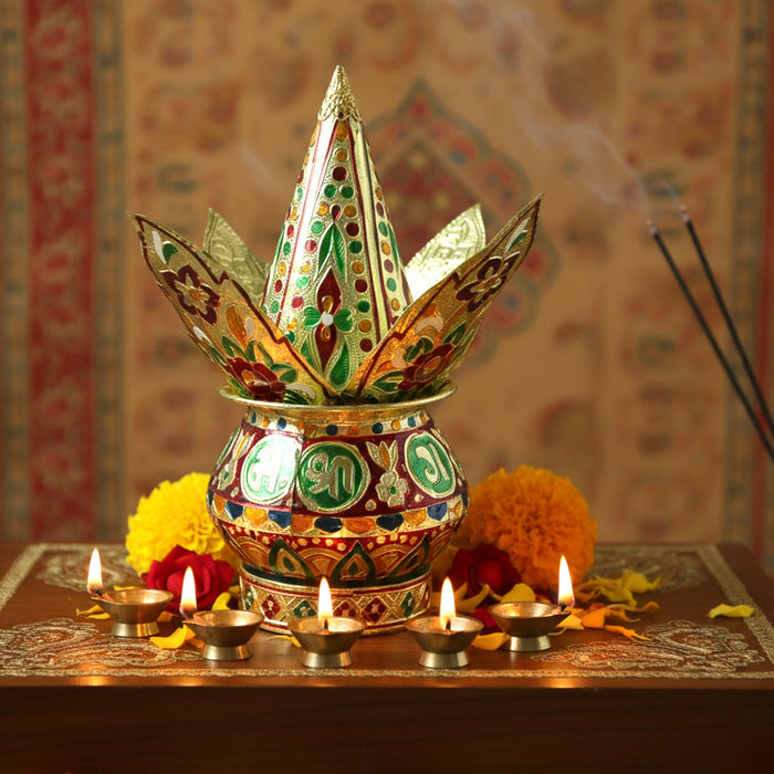 Traditional Decorative Pooja Kalash (1 Set) by Your Brand