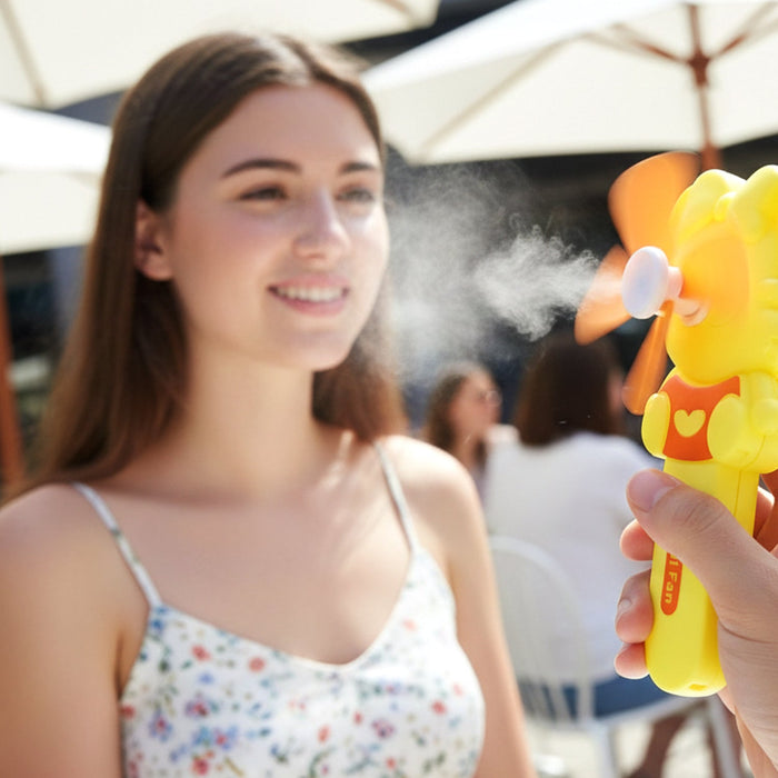 Hand Press Mini Portable Fan Toy (1 Pc, Mix Color & Design) by Your Brand