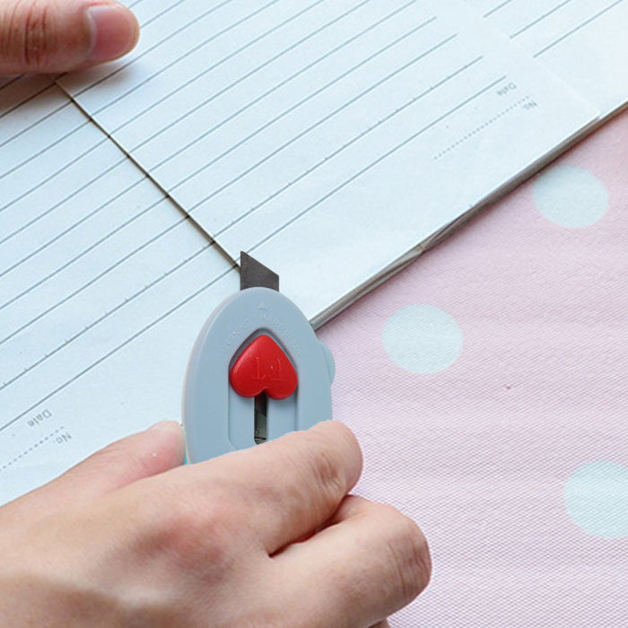 Mini Utility Cutter / Knife with Heart-Shaped Safety Lock (1 Pc) by Your Brand