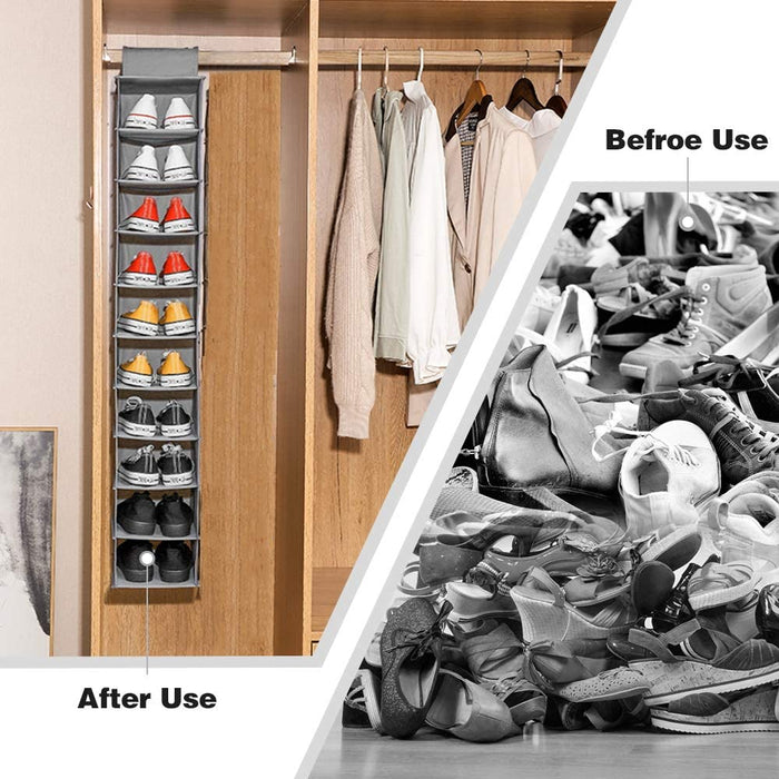10-Tier Foldable Multipurpose Storage Rack – Collapsible Fabric Wardrobe Organizer by Your Brand