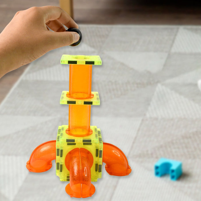 Marble Magnetrix Magnetic Marble Run Building Set by Your Brand