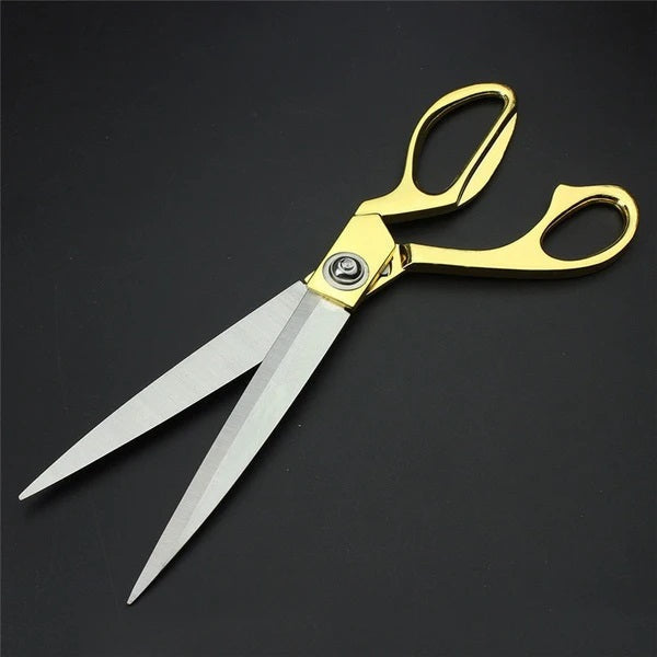 Stainless Steel Tailoring Scissor Sharp Cloth Cutting (9.5inch) (Golden) by Your Brand