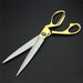 Stainless Steel Tailoring Scissor Sharp Cloth Cutting (9.5inch) (Golden) by Your Brand