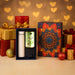 Effete Kesar Pista Almonds Gift Hamper, Golden With Bottle (2 Pc Set), Mix Color by Your Brand
