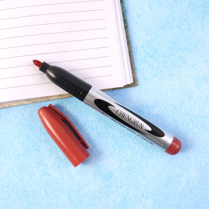 Maroon Premium Permanent Marker Pen (1 Pc) by Your Brand