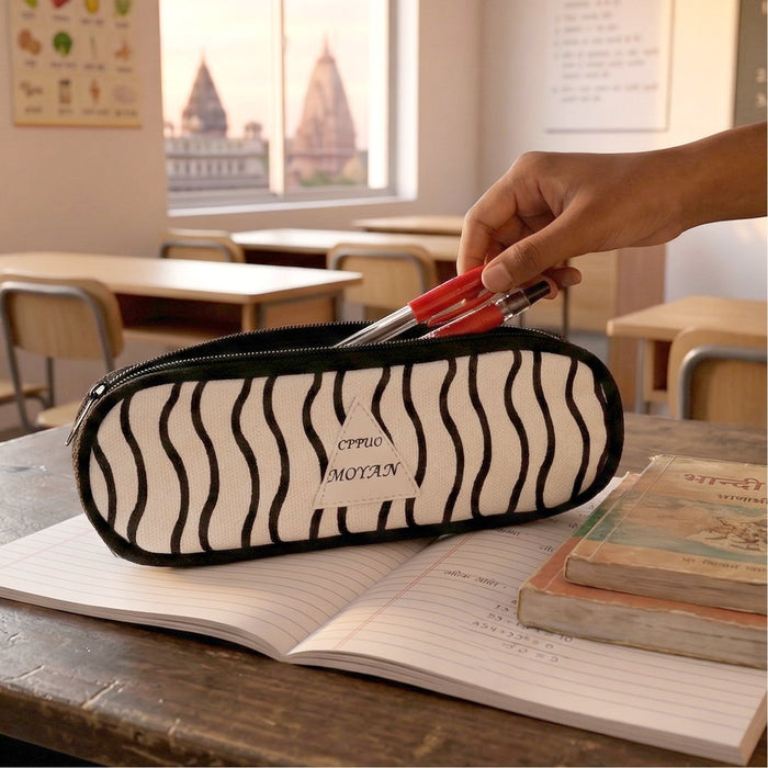 Premium Fabric Zipper Pencil Pouch (1 Pc) by Your Brand