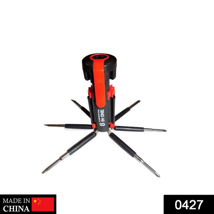 8 in 1 Multi-Function Screwdriver Kit with LED Portable Torch by Your Brand