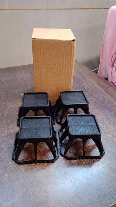Multi-Purpose Plastic Washing Machine Stand (4 Pcs Set) by Your Brand