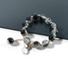 Elegant Black & Crystal Beaded Charm Bracelet by Your Brand