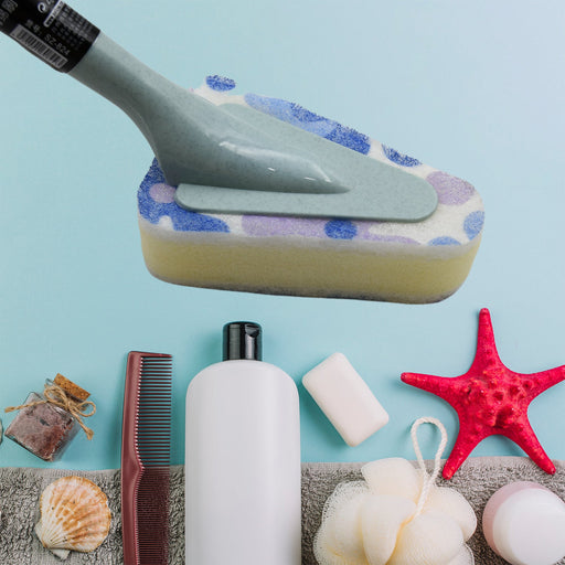 Triangular Sponge Brush – Long Handle Multipurpose Kitchen & Bathroom Cleaning Tool by Your Brand