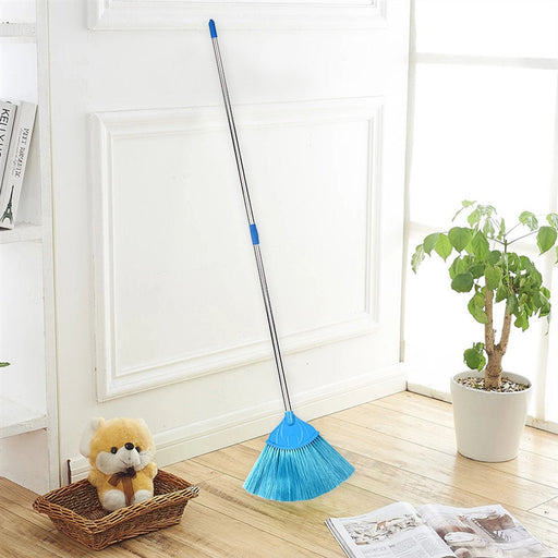 Broom with Long Stainless Steel Rod and Extendable Cobweb Cleaner Stick by Your Brand