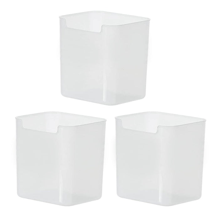 3 Pcs Clear Plastic Organizer Versatile Drawer Tray for Desk Makeup Bathroom Kitchen