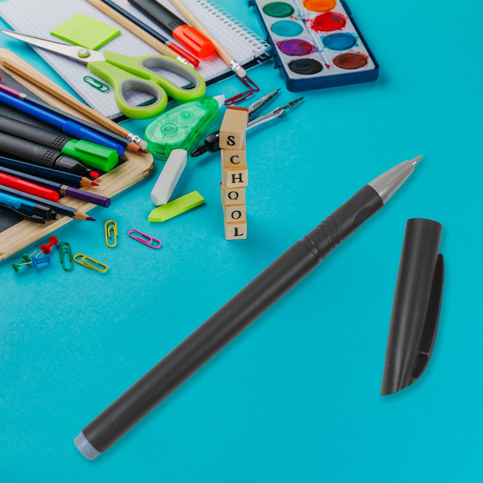 Writing Black Gel Pen for School Stationery Gift for Kids (8 Pcs set) by Your Brand