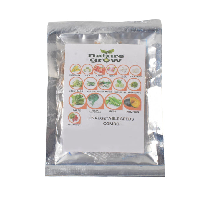 15 Varieties of Vegetable Seeds Combo (1 Pkt. / 15 Varieties) by Your Brand