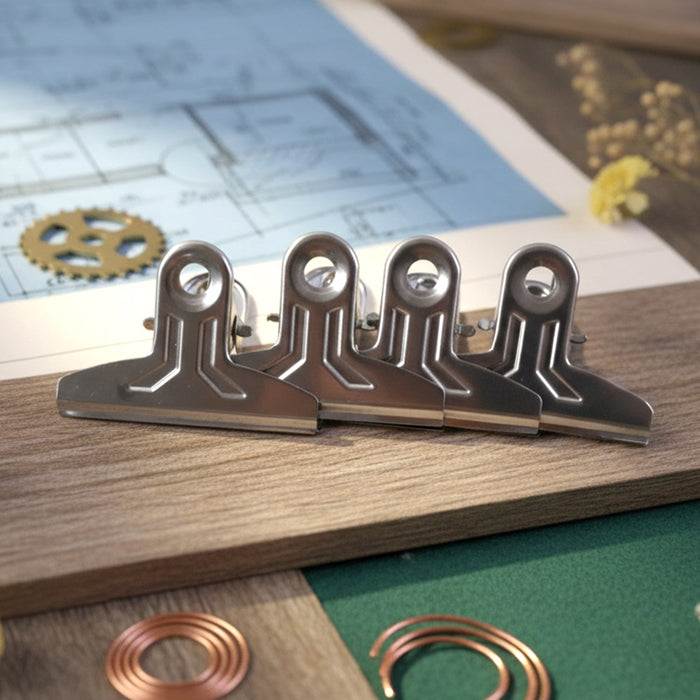 Heavy Duty Metal Paper Clamp Clips (4 Pc) by Your Brand