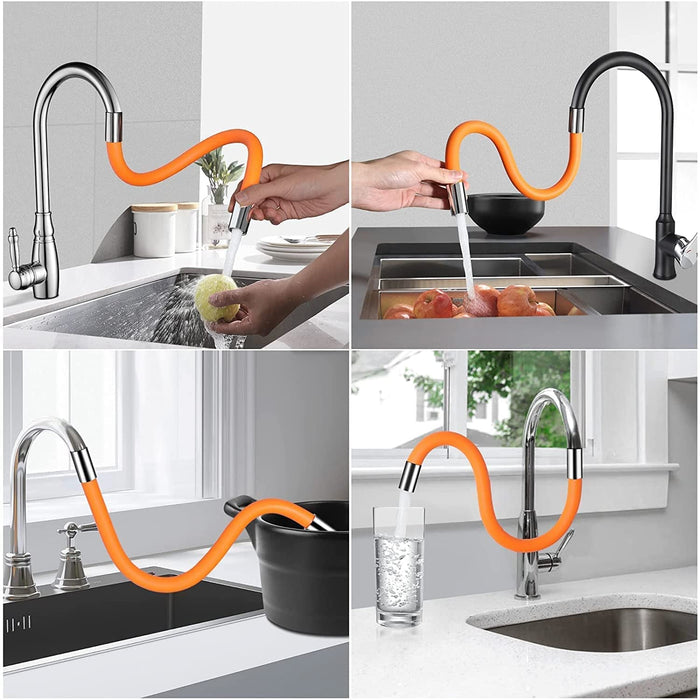 Flexible Water Tap Extender, 360° Bending Faucet Extension Tube with Connector (18cm) by Your Brand