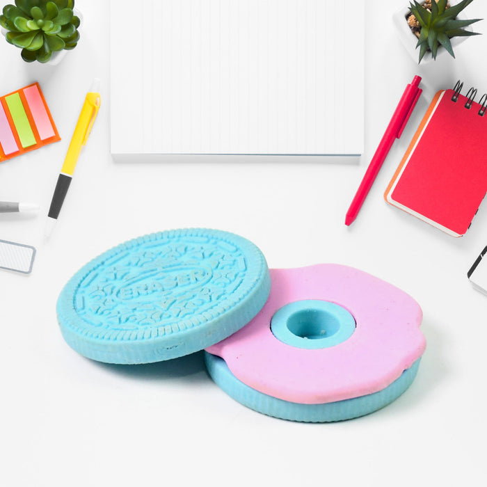 Biscuit Shape Eraser Unique Designs & Patterns (1 Pc) by Your Brand