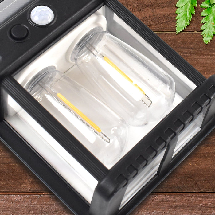 18W Solar Wall Double Lights / Lamp with 2 Modes & Motion Sensor (1 Pc) by Your Brand