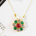 Elegant Traditional Multicolor Stone & Pearl Pendant Chain (1 Pc) by Your Brand