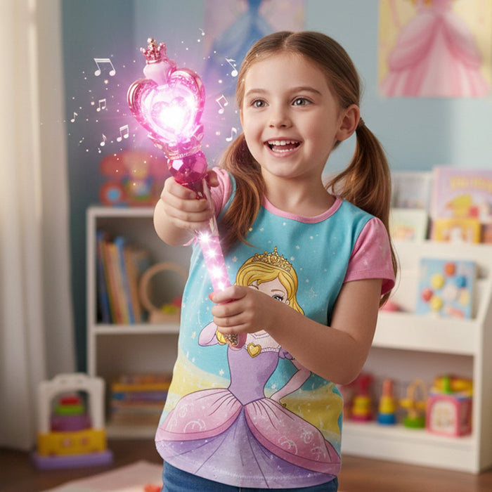Princess Magic Light Wand Toy for Kids (1 Pc, Battery Not Included) by Your Brand