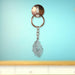 Elegant Cutout Peacock Feather Keychain