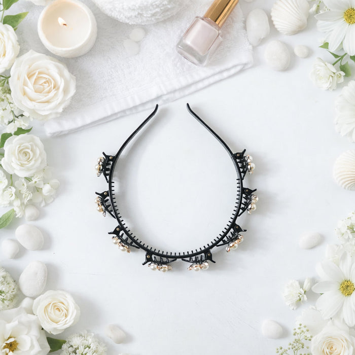decorative floral pearl hairband