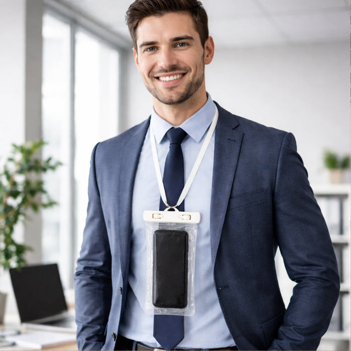 White Waterproof Phone Pouch Bag, Mobile cover (1 Pc) by Your Brand