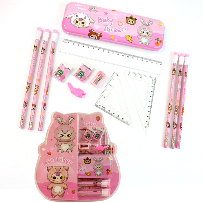 Cartoon Stationery Gift Set for Kids (14 Pc) by Your Brand
