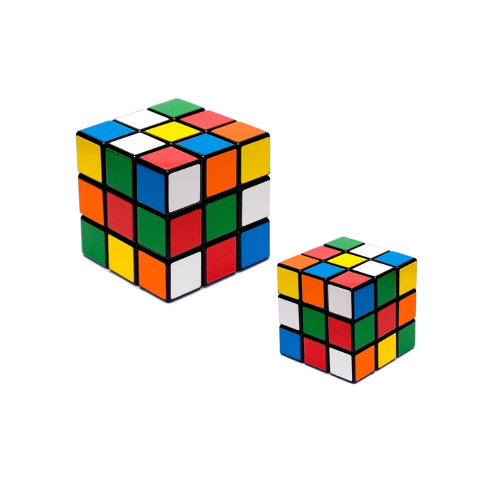 Plastic Fancy 3x3 Small Cube Puzzles Game - 2 Pieces (Multicolour) by Your Brand