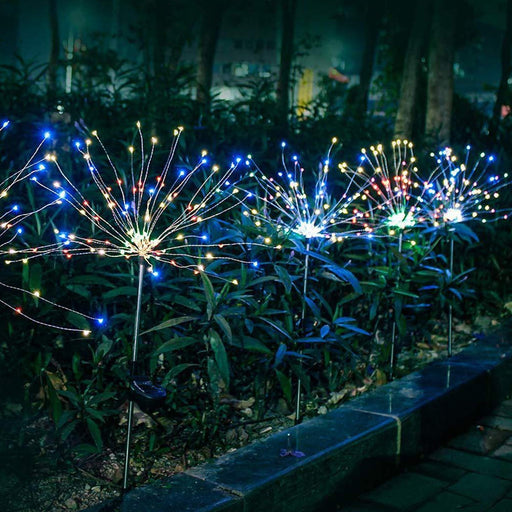 Colorful Multi Led Outdoor Solar Garden Lights (2 Pcs Set) by Your Brand
