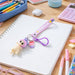 Cute Doll & Cupcake Keychain with Rainbow Strap (1 Pc) by Your Brand