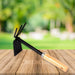 2 in 1 Double Hoe Gardening Tool with Wooden Handle by Your Brand