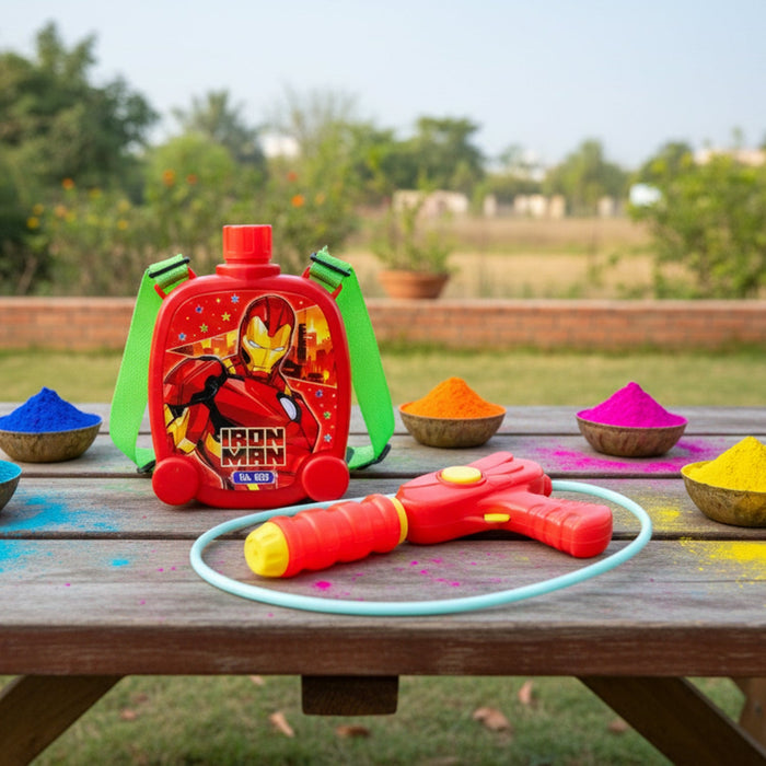 Kids Backpack Style Water Gun with Tank and Pipe Set, Pichkari (1 Set) by Your Brand