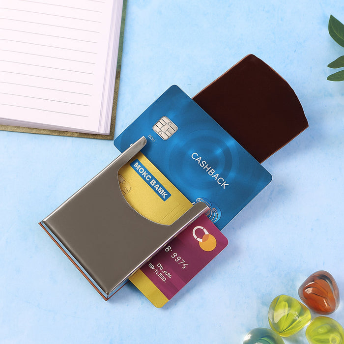 Premium Leather Finish Visiting Card Holder (1 Pc) by Your Brand