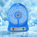 Portable Rechargeable Mini Table Fan With LED Light And Battery (1 Pc) by Your Brand