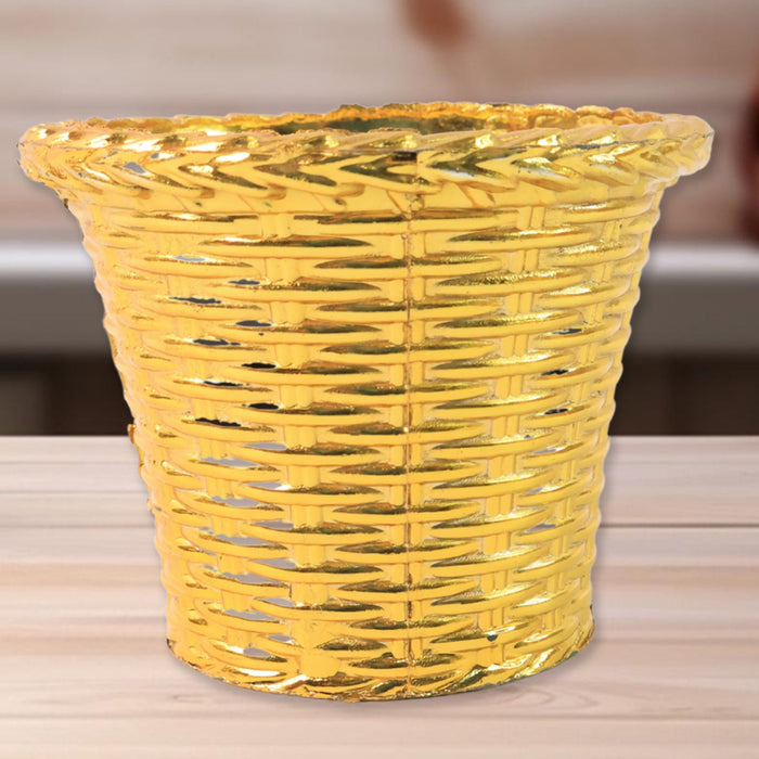 Plastic Flower Valencia (Pot) Home and Outdoor (4 Pc) by Your Brand