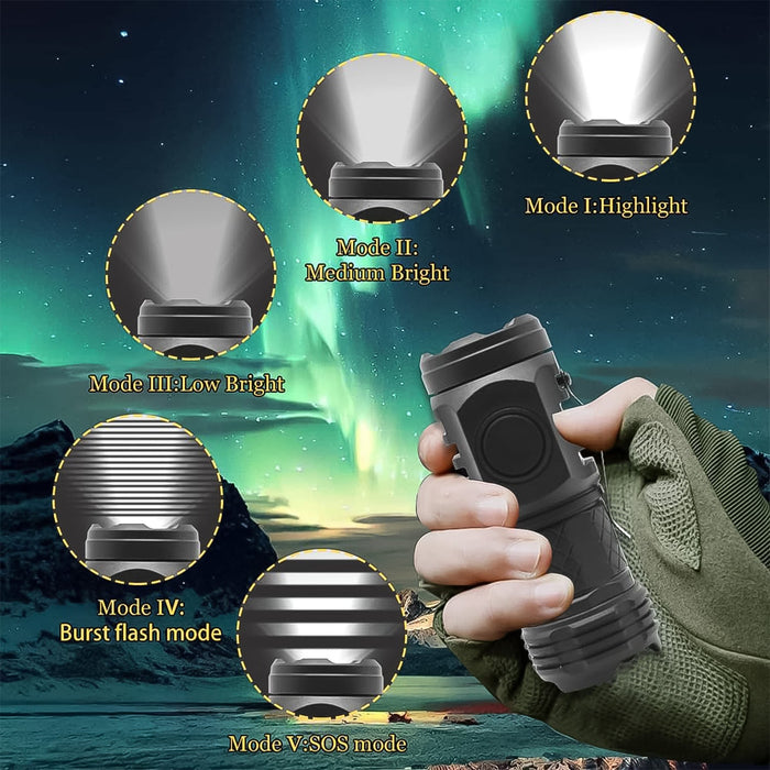 Small LED Torch, 5 Lighting Modes (1 Pc) by Your Brand