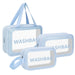 3-IN-1 Waterproof Transparent Travel Toiletry Bag Set by Your Brand