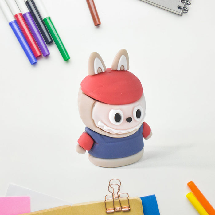 Cartoon Pencil Sharpener with Built-In Eraser – Fun Practical Stationery by Your Brand