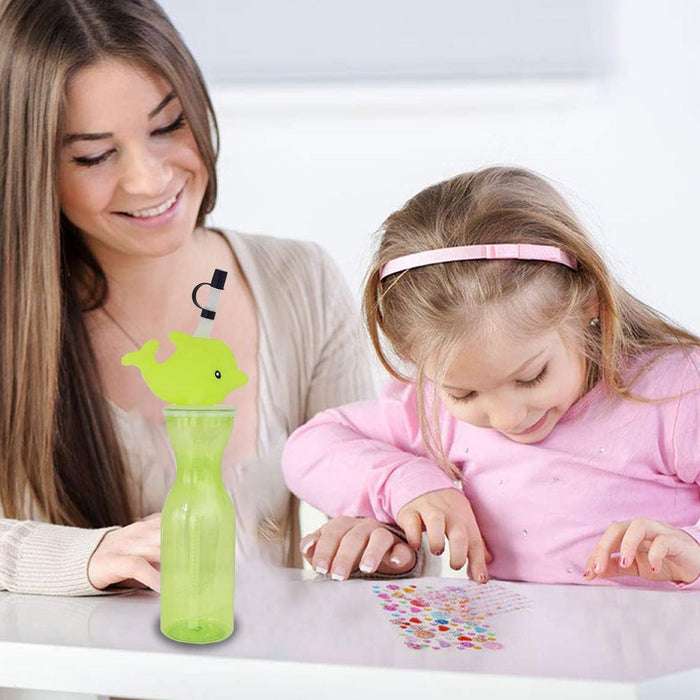 Party Props Birthday Return Gifts For Kids |Animal Shape Straw Sipper Bottle For Kids
