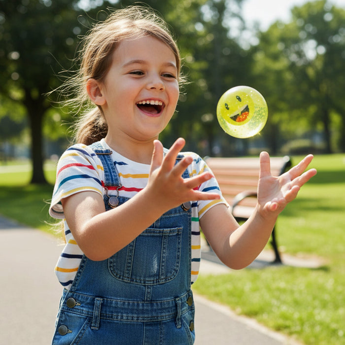 Smiley Face Sensory Light Water Ball Toy for Kids (1 Pc) by Your Brand