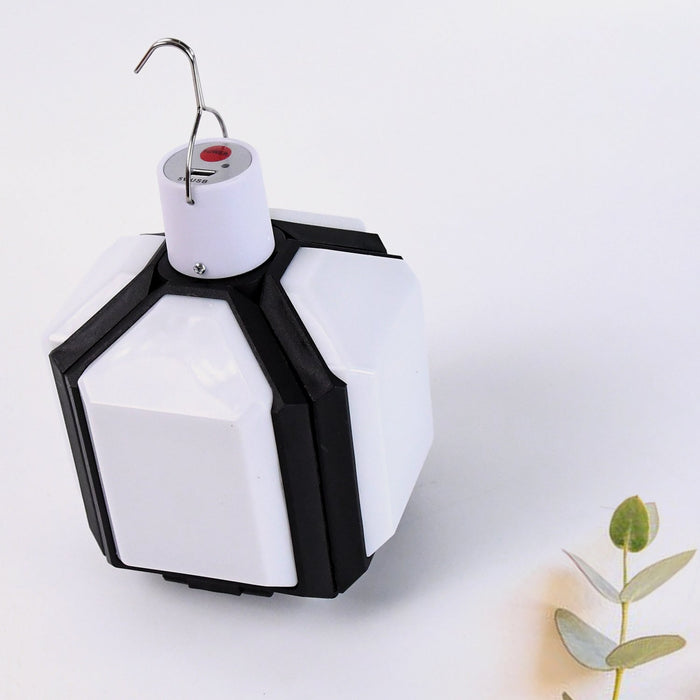 Foldable Camping Light USB Rechargeable LED Lamp with Hanging Hook (1 Pc) by Your Brand