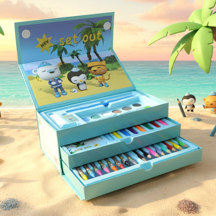 Drawing Kit Box for Kids with Colors & Tools (1 Pc) by Your Brand