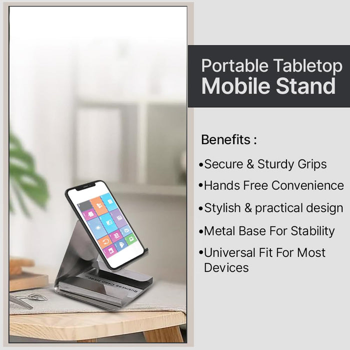 Premium Small Desktop Mobile Phone Stand Holder for Smartphones (1 Pc) by Your Brand