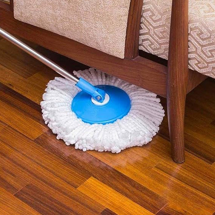 360° Spin Mop with Super Absorbent Microfiber Heads (1 Set) by Your Brand