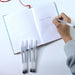 Transparent Smooth Writing Black Gel Pens Set of 6 Pieces by Your Brand