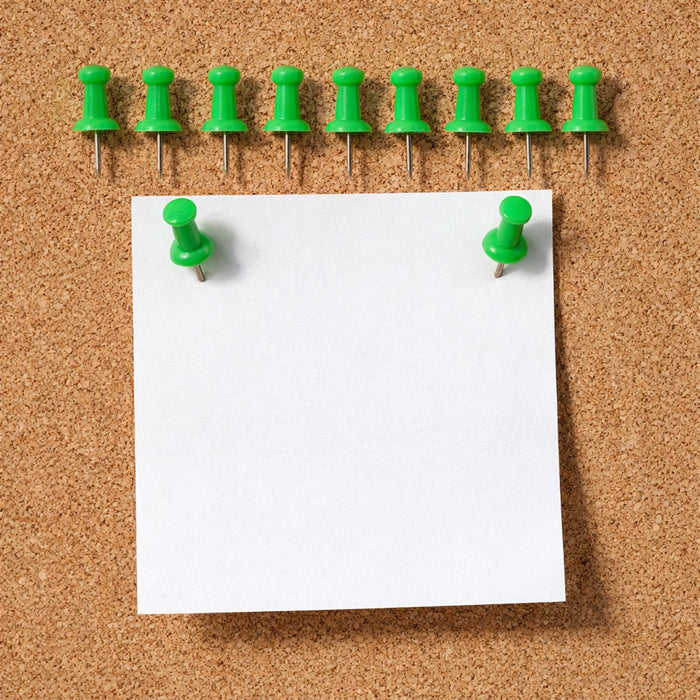 Green Plastic Push Pins Thumb Tacks for Notice Board (10 Pc) by Your Brand